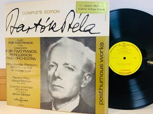 即決LP ハンガリー盤 バルトーク 2台のピアノ 打楽器と管弦楽のための協奏曲 BARTOK Suite for two Pianos HUNGARY レコード SLPX11398 L12