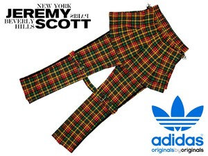 国内正規品 新品未使用 ADIDAS 【JEREMY SCOTT】 JS PLAID KILT BONDAGE PANT アディダス ジェレミー スコット タータン ボンデージ