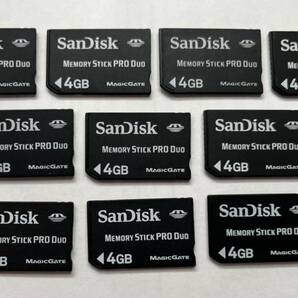 ★送料無料★ SanDisk/サンディスク memory stick pro duo 4GB 10枚 メモリースティック/PSP/メモリーカード フォーマット済み動作品