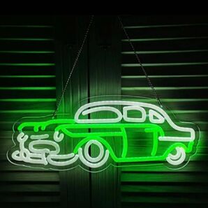 ネオンサイン クラシックカー ネオンライト LED壁飾り USB接続 店内装飾 デコ イルミ ナイトライト ガレージ 雰囲気抜群♪