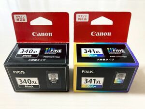 Canon FINE 純正インクカートリッジ BC-340XL+BC-341 XLブラック+カラー 大容量 2個セット 未開封