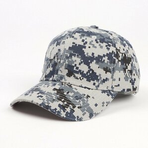 新品: 迷彩 カモフラージュ キャップ camo cap ネイビーｘグレーデジタルカモの画像1