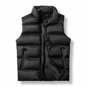 新品 無地 ダウン ベスト Down Vest 中綿 ベスト ブラック（黒）サイズ L