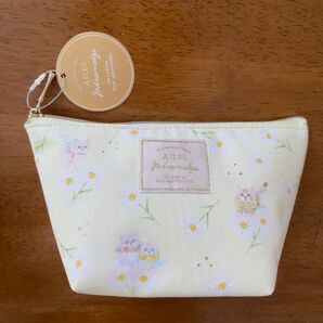 猫 ポーチ 花柄
