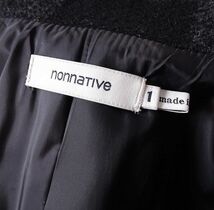 nonnative ノンネイティブ ウール チェック グラデーション Pコート ピーコート 日本製 メルトン MARINER COAT メンズ (1) 黒 ●o-851_画像6