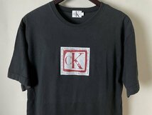 ★【国内正規品 並品 USED 日本製】Calvin Klein Jeans カルバンクライン ジーンズ クルーネック メンズ ロゴ Tシャツ サイズL ブラック_画像3