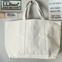 【定価12,100円 USA製 LL刺繍有】名作 L.L.Bean LLビーン 308115 BOAT AND TOTE ソリッド ボート アンドトート キャンバス トート バッグ L_画像1