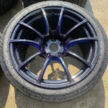 WedsSport ウェッズスポーツ　SA-55M 18インチ　１０J ＋１８ １１４．３　５穴　5hole DUNLOP　レイン　スリックタイヤ　250/640R18　_画像2