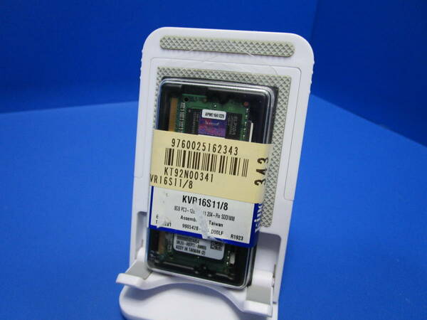 キングストン Kingston ノート PCメモリ DDR3-1600 (PC3-12800) 8GB CL11 1.5V Non-ECC SO-DIMM 204pin KVR16S11/8