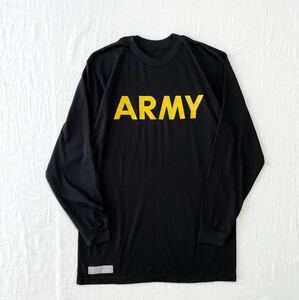US ARMY 米軍 実用 トレーニング Tシャツ ロンT ブラック