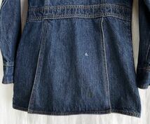 70s Levi's リーバイス オレンジタブ デニム ブッシュジャケット SMALL 濃紺 ヴィンテージ デニムジャケット_画像7