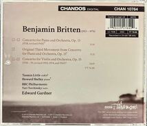 CD/ ブリテン：ヴァイオリン協奏曲、ピアノ協奏曲 / リトル(Vn)、シェリー(P)、ガードナー&BBCフィル_画像2