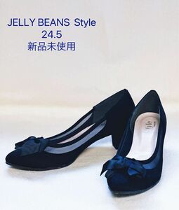 JELLY BEANS Style リボン、メッシュパンプス　24.5 新品未使用