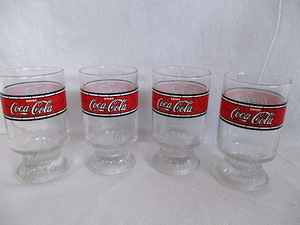 昭和レトロ 当時物　 コカ・コーラ　Coca-Cola グラス　タンブラー 4個
