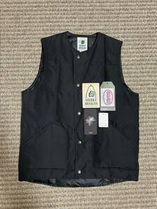 未使用品 シェラデザイン SIERRA DESINES CREW NECK DOWN VEST 7986 JPN Sサイズ　メンズ　ダウン ベスト クルーネック ブラック