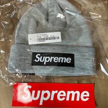 新品 国内正規品 Supreme New Era Box Logo Beanie Heather Grey シュプリーム ニューエラ ボックス ロゴ ビーニー グレー　ニットキャップ_画像1