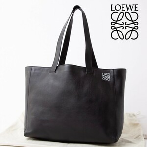 ★未使用品に近い★LOEWE ロエベ イーストウエスト ショッパー トートバッグ ショルダーバッグ ハンドバッグ レザー ブラック 20-1