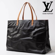 1円★美品 Louis Vuitton ルイヴィトン モノグラムヴェルニ リードGM ヴィオレ ラージトートバッグ 肩掛けショッピングトートM91085 785-01_画像1