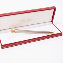 ★極美品★Cartier カルティエ マストドゥ mustｄｅ ボールペン ゴールド シルバー カラー ツイスト式 筆記具　pencil 箱付き_画像2