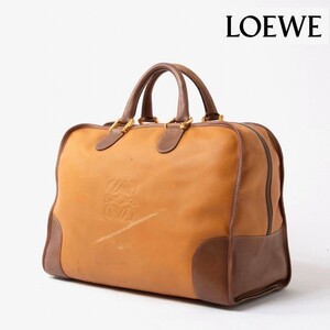 LOEWE ロエベ ボストンバッグ ハンドバッグ トートバッグ レディース アマソナ アナグラム ベージュ ブラウン ユニセックス