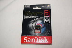 ●　送無！ 新品未開封　●　SanDisk　サンディスク　SDカード　SDXC　64GB　Extreme Pro　200MB/S　4K動画対応　【 SDSDXXU-064G-GN4IN 】