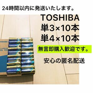 【最安値】アルカリ乾電池　単3 単4 お得セット 単3電池　単4電池　東芝　TOSHIBA おもちゃ 備蓄　ゲーム　災害対策