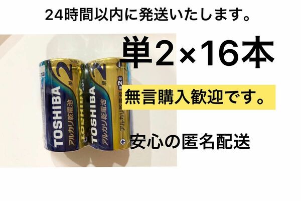 アルカリ乾電池 単二 単二電池 単2 単2電池　東芝