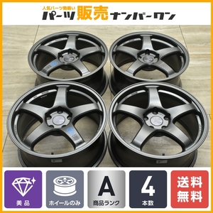 【美品】ENKEI PF05 18in 8.5J +45 PCD114.3 4本 WRX STI S4 インプレッサハッチバックSTI VAG VAB GVB GVF GRF GRB GRヤリス シビック