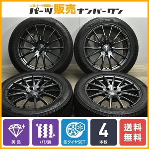 【バリ溝 VRX3付 美品】VELVA SPORT2 18in 8J +35 PCD114.3 ブリヂストン ブリザック 235/50R18 アルファード ヴェルファイア 即納可能