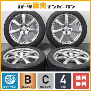 【程度良好品】PRD TS7 17in 7J +48 PCD114.3 ダンロップ ウインターマックス WM03 215/50R17 プリウスα ノア ヴォクシー ステップワゴン