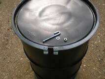 中古　ドラム缶　２００L　ジュース缶　オープン缶　補強線２線　雨水溜めに　外国製　　 さび　へこみ　あり_画像3