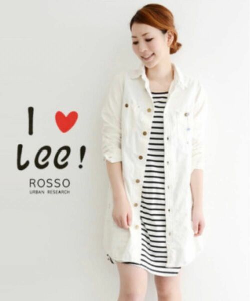 ROSSO×Lee ホワイトデニムジャケットワンピース