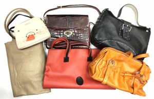 3534 ☆ 1円スタート ☆ ハンドバッグ レディースまとめ FURLA フルラ AIGNER NUOVEDIVE IO PELLE TRUSSARDI など 6点 セット