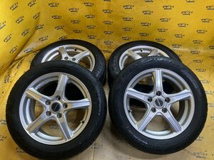 K-1004☆2021年製☆195/60R16 BRIDGESTONE PLAYZ PX-RVⅡ☆BALMINUM 16x6.5J+48 5/114.3 ハブ径約73㎜☆セレナ ヴォクシー ノア