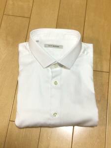 ギローバー【GUY ROVER】ショートポイントカラードレスシャツ　白　16.5/42 イタリア製　ギ・ローバー