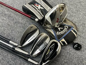 ゴルフクラブ☆まとめ売り TaylorMade R9 3w MIZUNO ZM-01 T-ZOID RV-02 WILSON 52/8 SOLEGRIND アイアン 3本