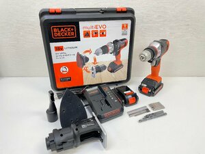 BLACK+DECKER/ブラック＆デッカー multiEVO 18V リチウム コードレス マルチツール ベーシック 電動工具 バッテリー式