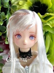 【Carmina】カスタムヘッド　ピュアニーモ用ヘッド　ホワイト　サイド分け　髪色ホワイト