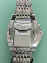 送料無料　未使用 希少品 SEIKOセイコー SUS GMT自動巻き 腕時計 4S12-0010 25石 赤系文字盤_画像7