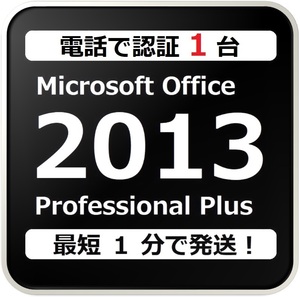 [評価実績 12000 件] 年中無休 Win10対応 電話認証型 Office 2013 Professional Plus プロダクトキー 日本語対応 日本語版 手順書付 保証有