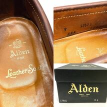 ALDEN #17831 クロムエクセルレザー ペニーローファー オールデン アンラインド レジャー ハンドソーン モカシン スリッポン 革靴 ドレス 9_画像10