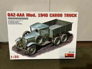 136 【1/35】ミニアート ソ連軍 GAZ-AAA カーゴトラック 1940年型 未使用品 プラモデル