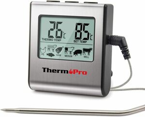ThermoProサーモプロ クッキング料理用オーブン温度計デジタル ミルク コーヒー 肉 揚げ物 食品 燻製などの温度管理用キッ