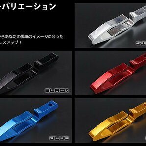 アルミ製 ホース ケーブル ワイヤー ガイド フロントフォーク周りのワンポイント ドレスアップに M6ボルト付き シルバー S-294Sの画像3