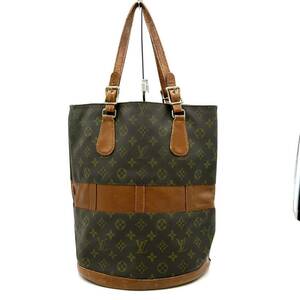 1円〜　【希少】　LOUIS VUITTON ルイヴィトン バケット　バケツ型 モノグラム　ハンドバッグ　トートバッグ 80s 90s USA K264