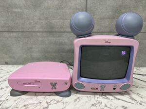 [0342]Disney ディズニー DTV-1400J-P ブラウン管テレビ カラーテレビ DVD/CDプレーヤー 2004年製 リモコン セット ①