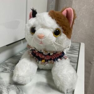 SALE★ねこちゃんが可愛いリボンシュシュ＊ギンガムレッド＊鈴付き＊ハンドメイド＊