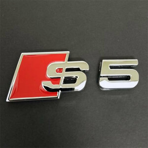 AUDI Audi　S５ 3DEmblem　Silverー　１個