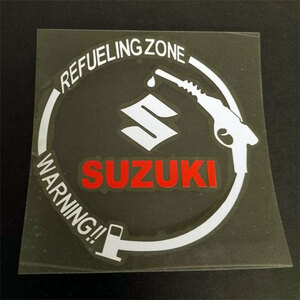 SUZUKI スズキ　燃料タンク　ステッカーW　シルバーホワイト（白）　1枚