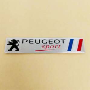 PEUGEOT プジョー アルミニウムステッカー  1枚の画像1